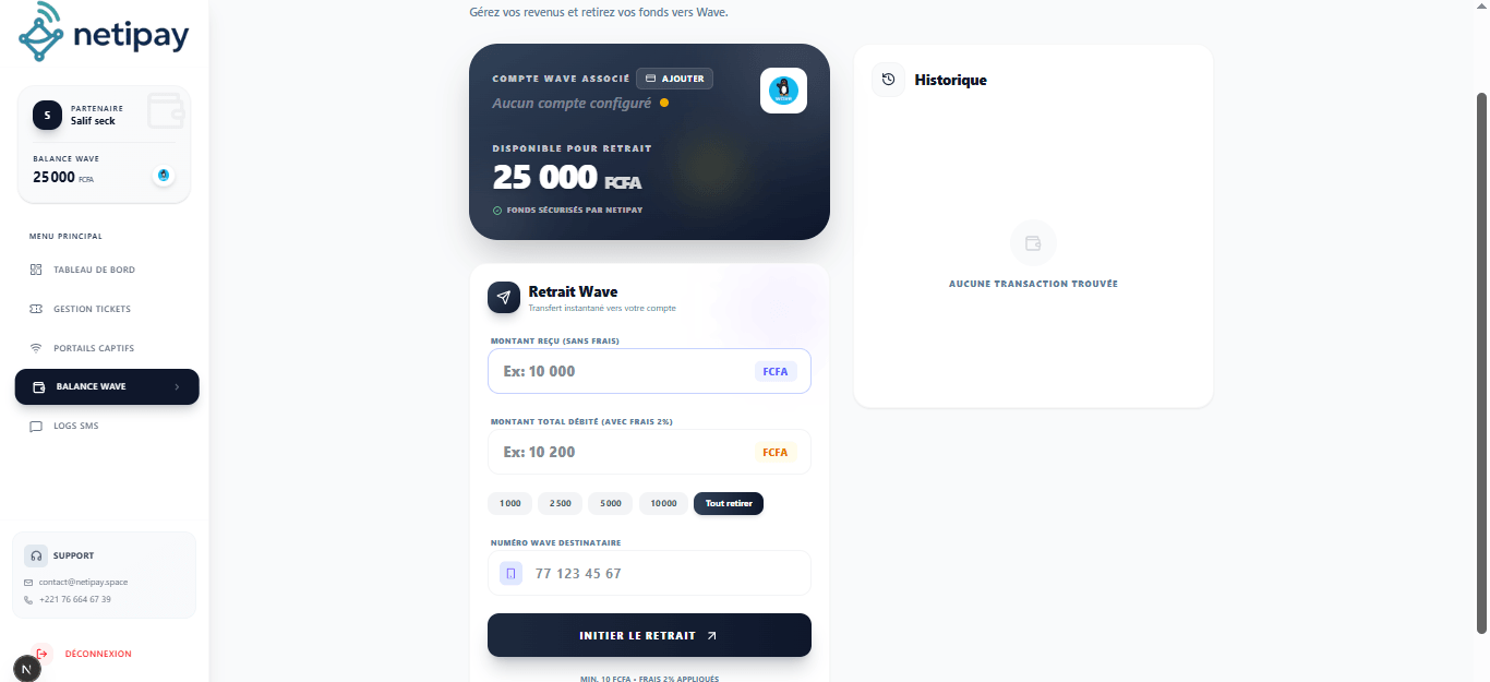 Solde & Paiements Wave